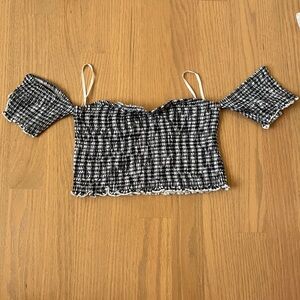 Wild Honey gingham crop top - small